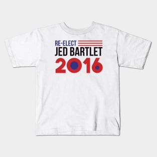 Re-Elect Jed Bartlet 2016 (Flag) Kids T-Shirt